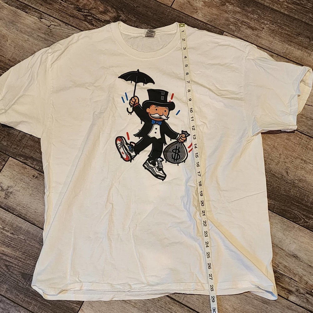 What The 4 Men's Sneakerhead Shirt Monopoly Man Sz L